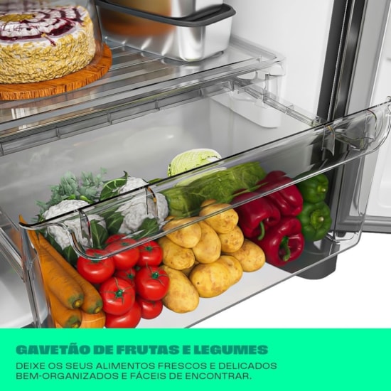 Geladeira 377L 2P Consul Crm44 Frost Free Prata 220V Inox