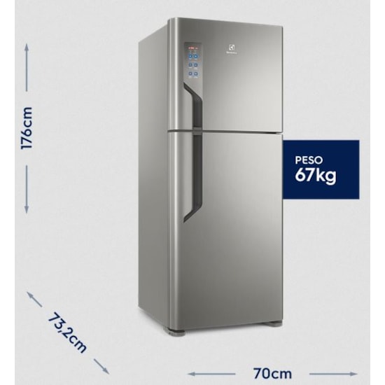 Geladeira 431L 2P Tf55s Frost Free 220V Inox