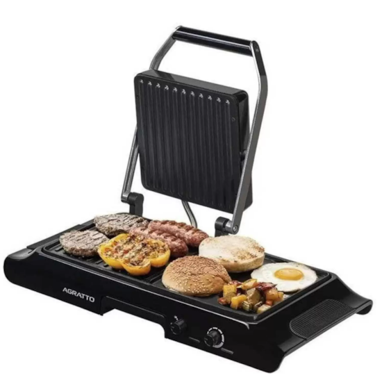 Grill Sanduicheira Elétrico Mr Cheff Agratto Duo 220V Preto
