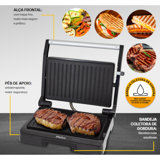 Grill Sanduicheira Pgr07p Press Diamante Preto Grill Sanduicheira Pgr07p Press Diamante Preto