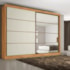 Guarda Roupa 2 P Correr Sevilha 100% Mdf Peroba Off Peroba