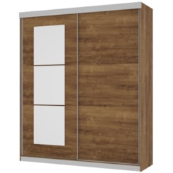 Guarda Roupa 2 Portas Correr Caribe Mdf Canela/Off White Guarda Roupa 2 Portas Correr Caribe Mdf Canela/Off White