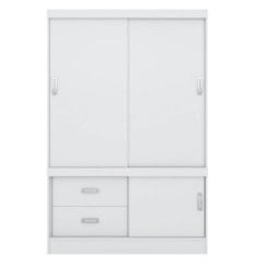 Guarda Roupa 2 Portas Estilo 2 Demóbile Branco/Rosa/Branco Guarda Roupa 2 Portas Estilo 2 Demóbile Branco/Rosa/Branco