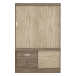 Guarda Roupa 2 Portas Estilo 2 Demóbile Nogal/Vanila Guarda Roupa 2 Portas Estilo 2 Demóbile Nogal/Vanila