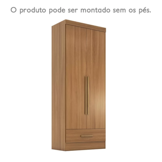 Guarda Roupa 2 Portas Smart Plus Rodial Cinamomo Guarda Roupa 2 Portas Smart Plus Rodial Cinamomo