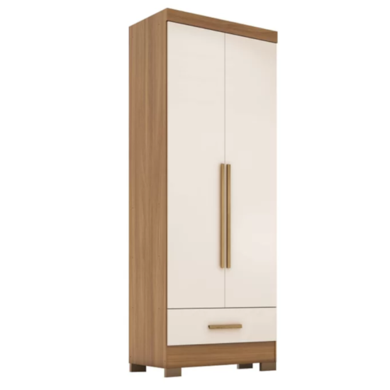 Guarda Roupa 2 Portas Smart Plus Rodial Cinamomo Off White