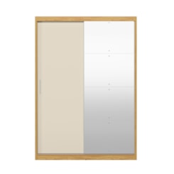 Guarda Roupa 2P Correr Riva C/Espelho Cinamomo Off White