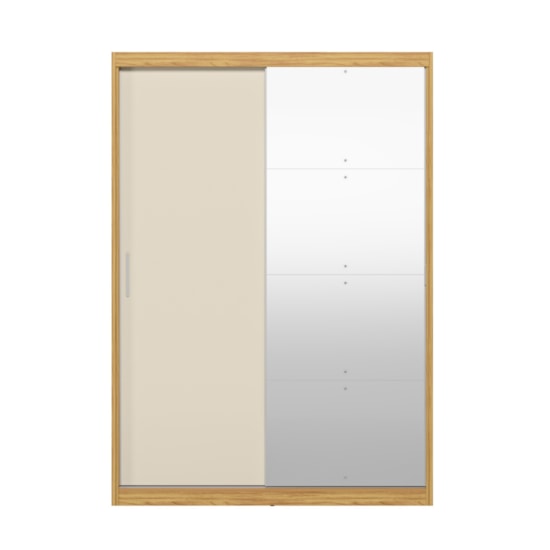 Guarda Roupa 2P Correr Riva C/Espelho Cinamomo Off White