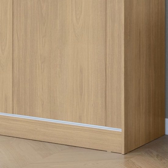 Guarda Roupa 3 P Correr 100% Mdf Bagdá Castanho Off White