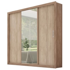 Guarda Roupa 3 Portas Correr Residence Nogal/Vanila Guarda Roupa 3 Portas Correr Residence Nogal/Vanila