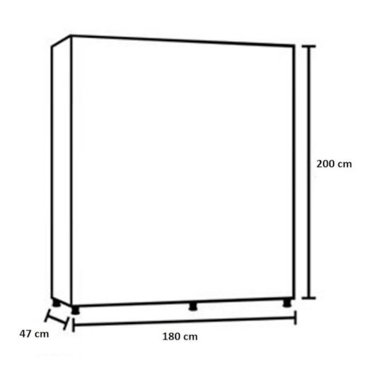 Guarda Roupa 3 Portas De Correr Viena 100% Mdf Branco