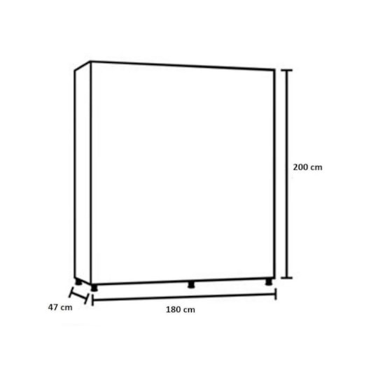 Guarda Roupa 3 Portas De Correr Viena 100% Mdf Ipê/Tex