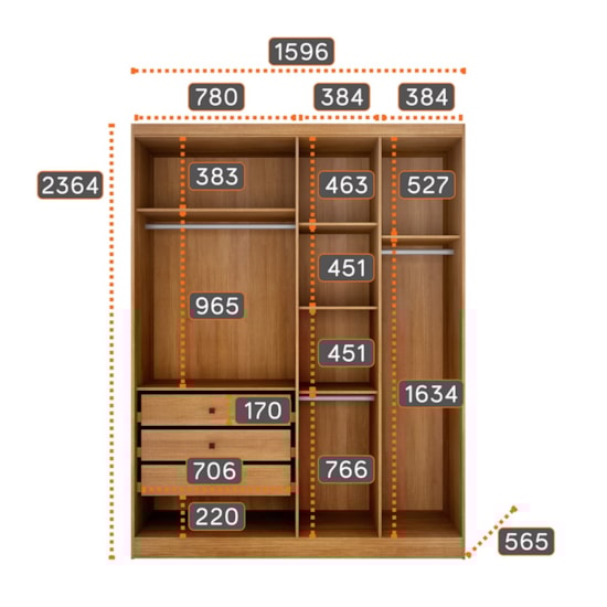 Guarda Roupa 4 Portas Modulado 100% Mdf Camaru Fendi Guarda Roupa 4 Portas Modulado 100% Mdf Camaru Fendi