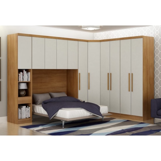 Guarda Roupa 4 Portas Modulado 100% Mdf Camaru Fendi