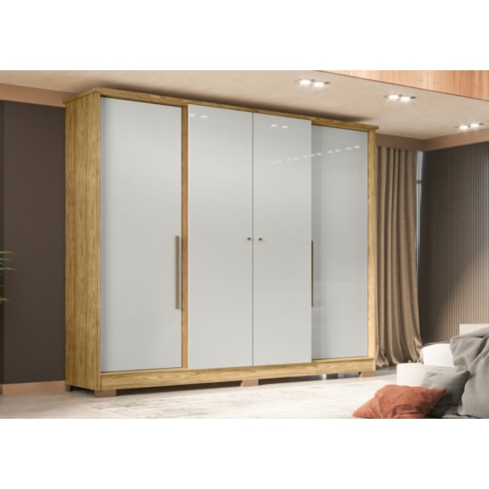 Guarda Roupa 4 Portas Mônaco Mx Marrocos Off White Guarda Roupa 4 Portas Mônaco Mx Marrocos Off White