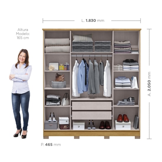 Guarda Roupa 4 Portas Mônaco Mx Marrocos Off White Guarda Roupa 4 Portas Mônaco Mx Marrocos Off White