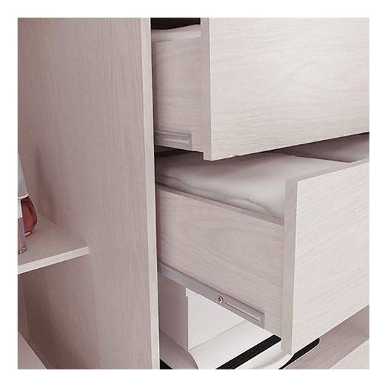 Guarda Roupa 4 Portas Paris 100% Mdf Ipê Tex/Vanilla Tex Guarda Roupa 4 Portas Paris 100% Mdf Ipê Tex/Vanilla Tex