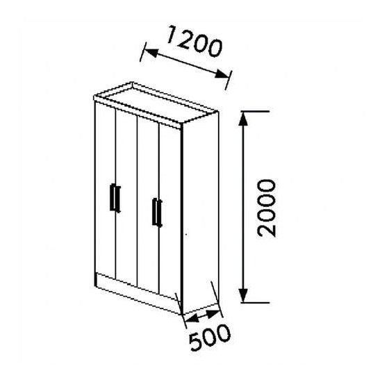 Guarda Roupa 4 Portas Paris 100% Mdf Ipê Tex/Vanilla Tex Guarda Roupa 4 Portas Paris 100% Mdf Ipê Tex/Vanilla Tex