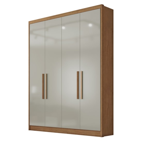 Guarda Roupa 4Pts 3Gav Casal Moderni Mdf Camaru Fendi