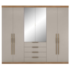 Guarda Roupa 6 Porta Giardino Demobile Amendoa Nude Guarda Roupa 6 Porta Giardino Demobile Amendoa Nude