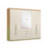Guarda Roupa 6 Porta Giardino Demobile Cinamomo Off White