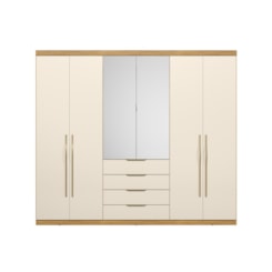 Guarda Roupa 6 Porta Giardino Demobile Cinamomo Off White