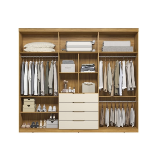 Guarda Roupa 6 Porta Giardino Demobile Cinamomo Off White