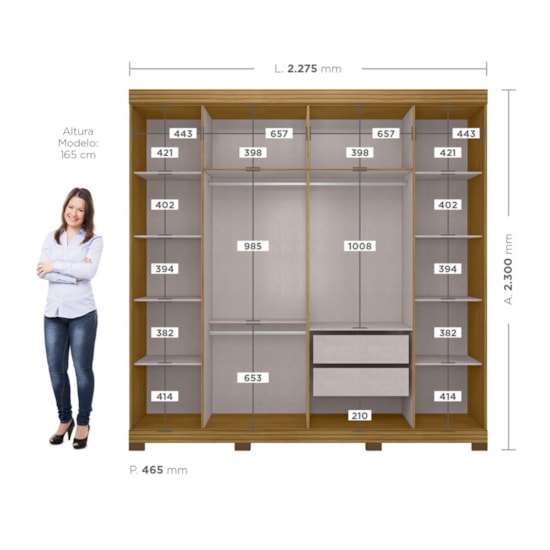 Guarda Roupa 6 Portas Bogota Mx Marrocos Off White Guarda Roupa 6 Portas Bogota Mx Marrocos Off White