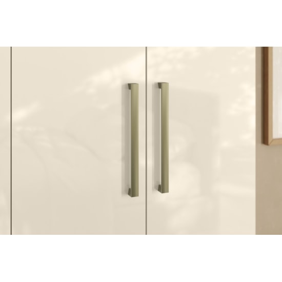 Guarda Roupa 6 Portas Com Espelho Opera Mdf Cinamomo Off White