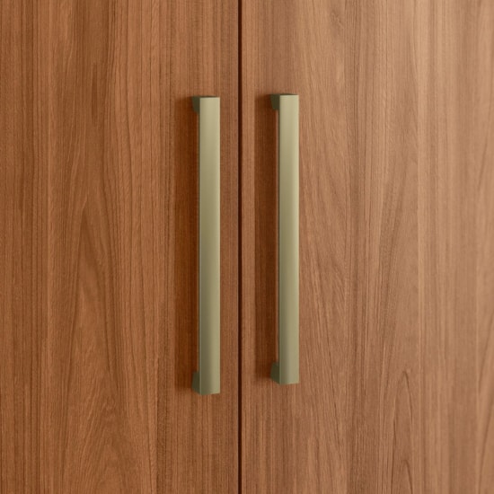 Guarda Roupa 6 Portas Com Espelho Opera Mdf Nogueira Touch