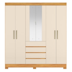 Guarda Roupa 6 Portas Opera Mdf Cinamomo Off White