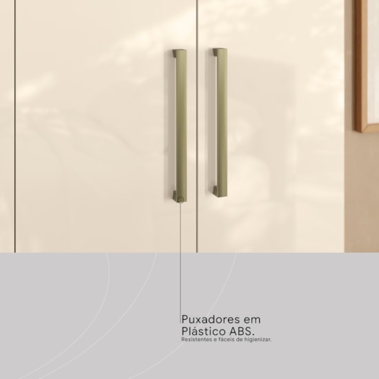 Guarda Roupa 6 Portas Opera Mdf Cinamomo Off White