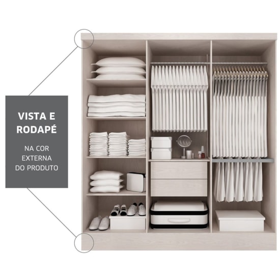 Guarda Roupa 6 Portas Paris 100% Mdf Branco Guarda Roupa 6 Portas Paris 100% Mdf Branco