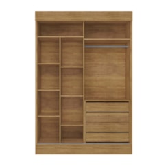 Guarda Roupa Chicago 2Pts Espelhado Cedro/Areia
