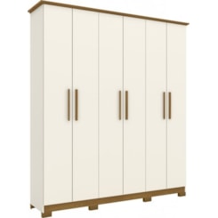 Guarda Roupa Cover 6 Portas Henn Off White/Nature Guarda Roupa Cover 6 Portas Henn Off White/Nature