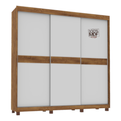 Guarda Roupa Paraná 3 P Correr 100% Mdf Canela Off Canela Guarda Roupa Paraná 3 P Correr 100% Mdf Canela Off Canela