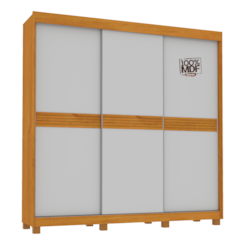 Guarda Roupa Paraná 3 P Correr 100% Mdf Cedro Off Cedro Guarda Roupa Paraná 3 P Correr 100% Mdf Cedro Off Cedro