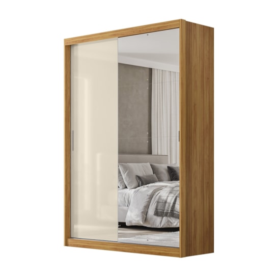 Guarda Roupas 2 Portas De Correr Riva C/ Cinamomo Off White