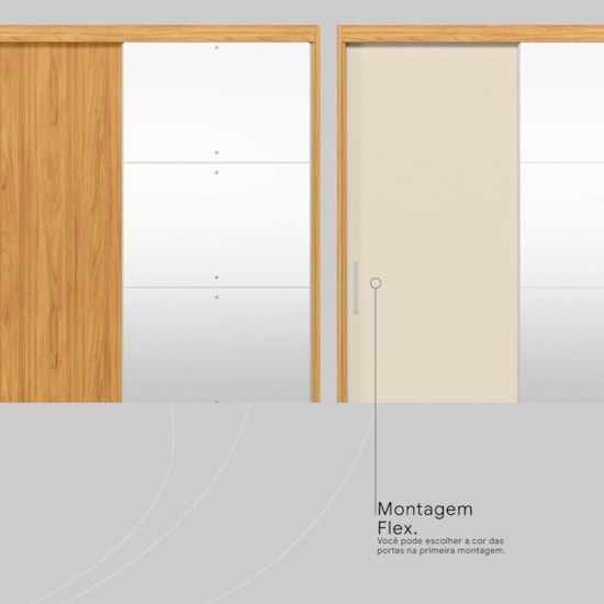 Guarda Roupas 2 Portas De Correr Riva C/ Cinamomo Off White