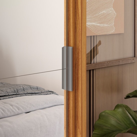 Guarda Roupas 2 Portas De Correr Riva C/ Cinamomo Off White