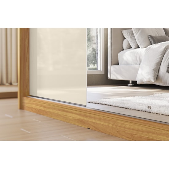 Guarda Roupas 2 Portas De Correr Riva C/ Cinamomo Off White