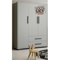 Guarda Roupas 3 Portas 100% Mdf Sweet Branco Pux Preto Guarda Roupas 3 Portas 100% Mdf Sweet Branco Pux Preto