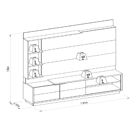 Home 136Cm Atlanta Linea Brasil Nature Off White