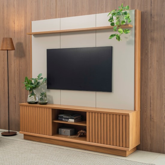 Home 180Cm Tv Ate 75P Ravenna Linea Brasil  Canela Off White