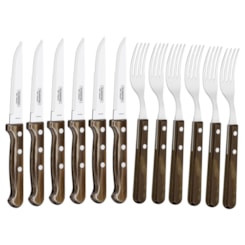 Jogo Para Churrasco 12 Peças Polywood Inox