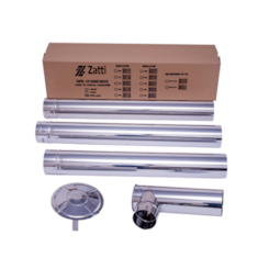 Kit Chaminé 115Mm Inox 0,43Mm Cd28 Lenha Inox Kit Chaminé 115Mm Inox 0,43Mm Cd28 Lenha Inox