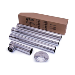 Kit Chaminé 115Mm Inox 0,43Mm Cd28 Lenha Inox Kit Chaminé 115Mm Inox 0,43Mm Cd28 Lenha Inox