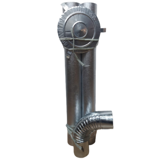 Kit Chaminé 115Mm Para Fogão A Lenha Galvanizado Kit Chaminé 115Mm Para Fogão A Lenha Galvanizado