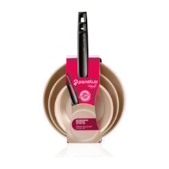 Kit Frigideira Francesa Al 16 20 24Cm Bege/Cereja