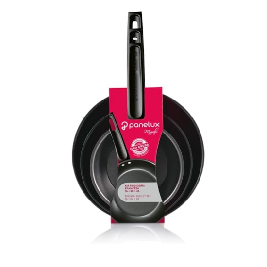 Kit Frigideira Francesa Al 16 20 24Cm Grafite